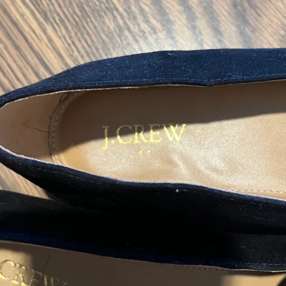 J. Crew Factory Black Suede Flats with Bow - Picture 3 of 7